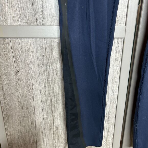 Spanx Mesh Contour Leggings Navy and Black High Rise Size XL - Picture 7 of 8